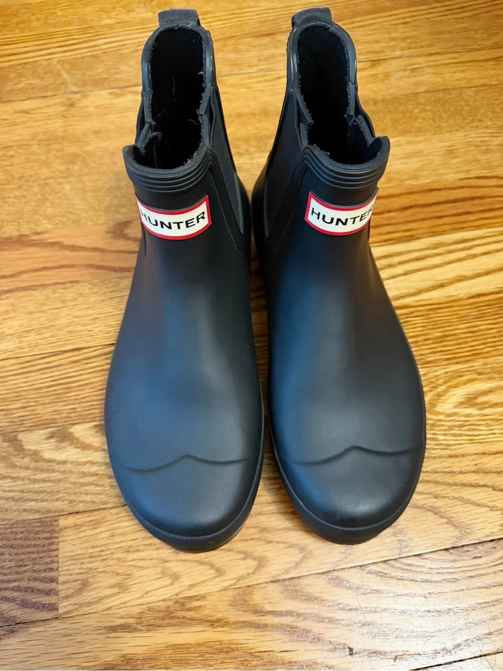 Hunter Black Original Chelsea Rain Boots Waterproof Size 9 wfs2006rma